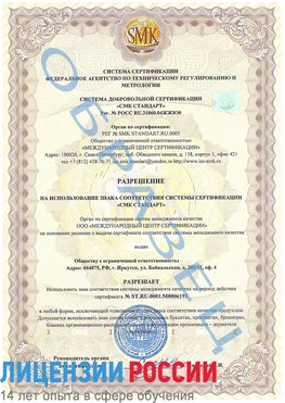 Образец разрешение Камышин Сертификат ISO 50001
